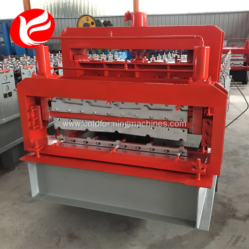 Color steel double layer roll forming machine